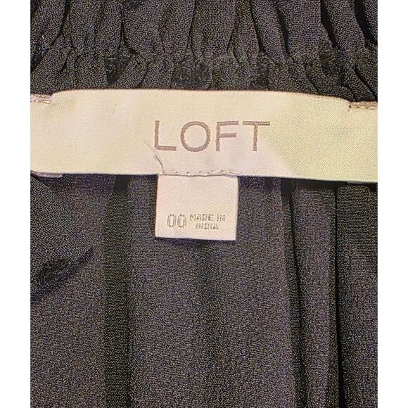 Loft Womens Black Velvet Polka Dot Dress Size 00 - Picture 3 of 5